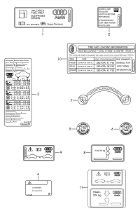 8J0010508-Emblem unleaded gas: