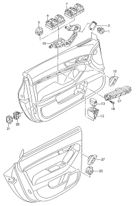 4FD959565A-Switch, for power adjustable & folding mirror