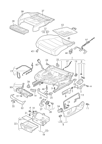 3C0881253A-Handle assy-fr seat adj