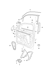 3CG837475-Weatherstrip, w/strip