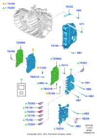 CV6Z7A100B-Control assy-transmission