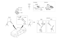 81970F9A00-KEY SUB SET-DOOR,LH