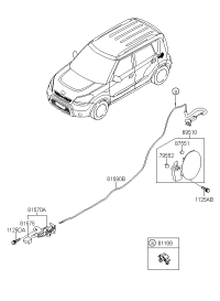815902K000-CATCH & CABLE ASSY-FUEL FILLER