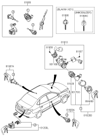 812502HA00-Lock assy-trunk lid