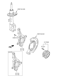 51715C5400-KNUCKLE-FRONT AXLE,LH