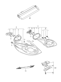 3C8945087B-Lamp assy-signal