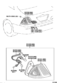81551AC050-LENS, REAR COMBINATION LAMP, RH