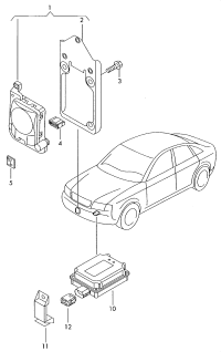 4E0907561F-Control unit, with software, for clearance control unit & radar sensor
