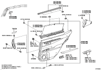 6764033C50A4-BOARD SUB-ASSY, REAR DOOR TRIM, LH