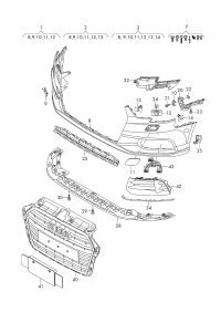 L8V5807065QGRU-Bumper cover l
