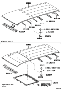 6310260131-PANEL SUB-ASSY, WINDSHIELD HEADER