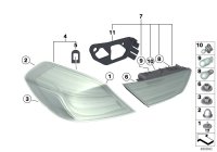 63217210575-REAR LEFT LAMP ON THE WING