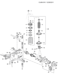 22182746-Support, fr. suspension strut