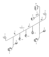 3C8971095AG-Harness, bumper