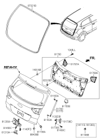81788C9000TRY-COVER-T/GATE RR LAMP,RH