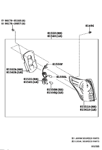 815500F111-LAMP ASSY, REAR COMBINATION, RH