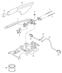 6RD711303E-Rod assy-hand brake