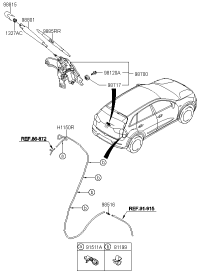 98700G5000-MOTOR & LINKAGE ASSY-RR WIPER