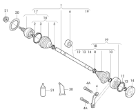 L6RD407763A-Swing shaft with cv joint