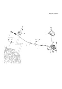 90905193-Lever, automatic transmission shift