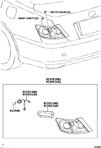 815520P010-Gasket, rear combination lamp lens, rh/lh