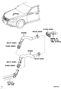 8724550370-HOSE, HEATER WATER, INLET