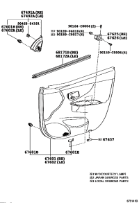 6761002G22B2-BOARD SUB-ASSY, FRONT DOOR TRIM, RH