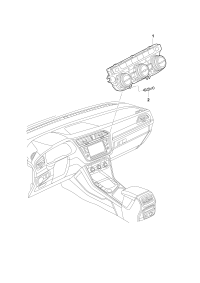 3CC907044-Display and operation unit and control unit of electronic control air conditioner
