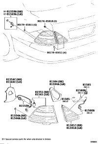 8155150150-LENS, REAR COMBINATION LAMP, RH