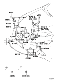 8504448010A0-NOZZLE SUB-ASSY, TYPE1 H/LAMP WASHER, RH