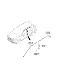76512R9000-BLACK TAPE-FR DR FRAME UPR,LH