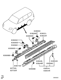 7656A043HA-GARNISH SIDE STEP LH