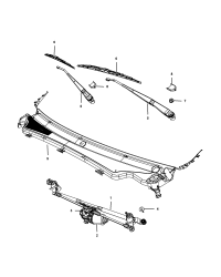 68079854AA-MOTOR WINDSHIELD WIPER