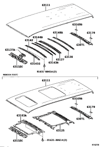 6307158030-Frame sub-assy, back door opening, upper