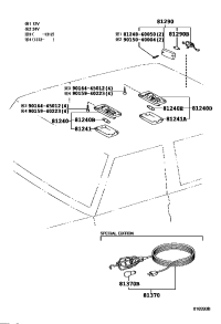 8124022070B0-LAMP ASSY, ROOM, NO.1