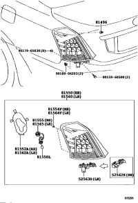 815620N040-Pad, rear combination lamp, no.2, rh/lh