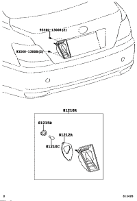 815940P010-Gasket, rear fog lamp, no.1