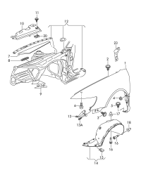 3D0821021K-Fender plastic