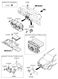 972813J000-BRKT-AQS & AMB SENSOR