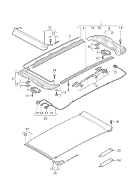 8K9898057B-Set of retainer, for sliding roof motor