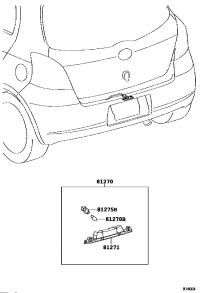 812700D090-LAMP ASSY, LICENSE PLATE