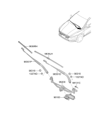 98350Q3000-BLADE ASSY-WIPER,DS