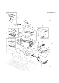 20995903-Cover (part of 1), floor console bolt service hole