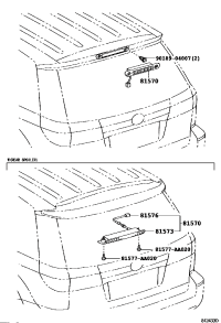 81570AE010-LAMP ASSY, CENTER STOP