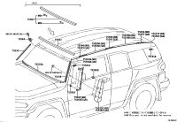7555535010-MOULDING, ROOF DRIP SIDE FINISH, CENTER RH