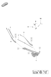 9J1955023C-Support, w/wiper motor deprecated parts