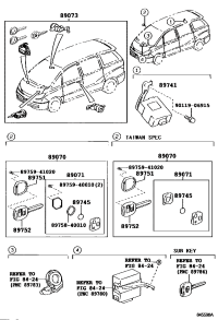 8907128120-MODULE SET, TRANSMITTER SUB-ASSY, DOOR CONTROL