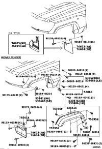 7660360130-APRON SUB-ASSY, FRONT FENDER, RH
