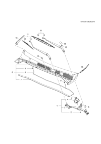 26677097-Blade, windshield wiper (w/arm) (conventional wiper) (for 2nd design, see the parts of 26233244((11)