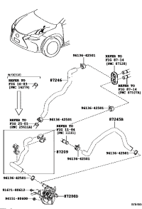 8724578080-HOSE, HEATER WATER, INLET